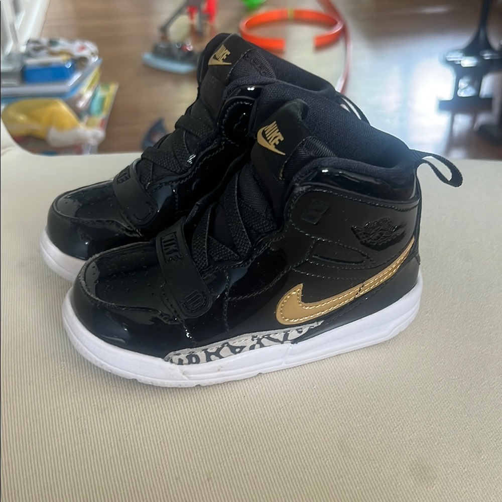 Black/Gold kids Jordans